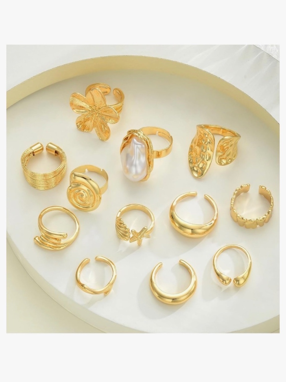 Women's Rings Set Gold - Picture 6 of 6